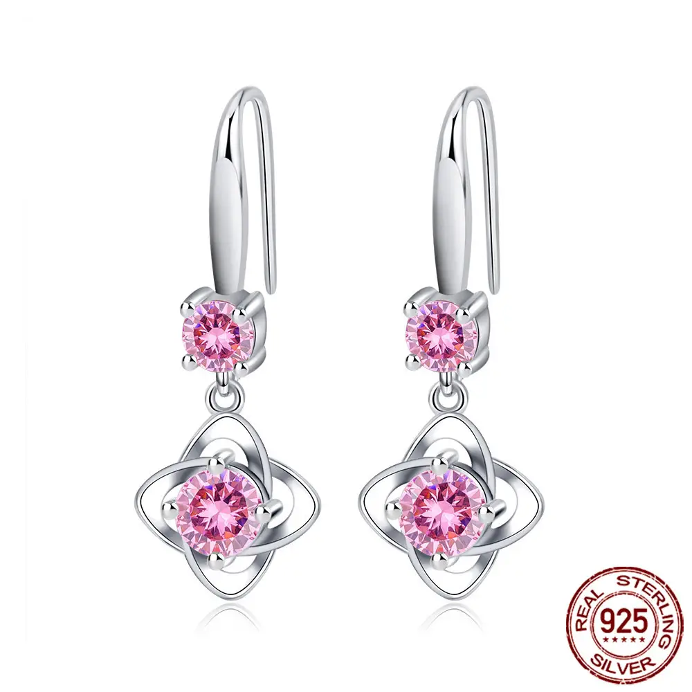 Colored Women Hope Earrings 925 Sterling Silver Heart Hope E