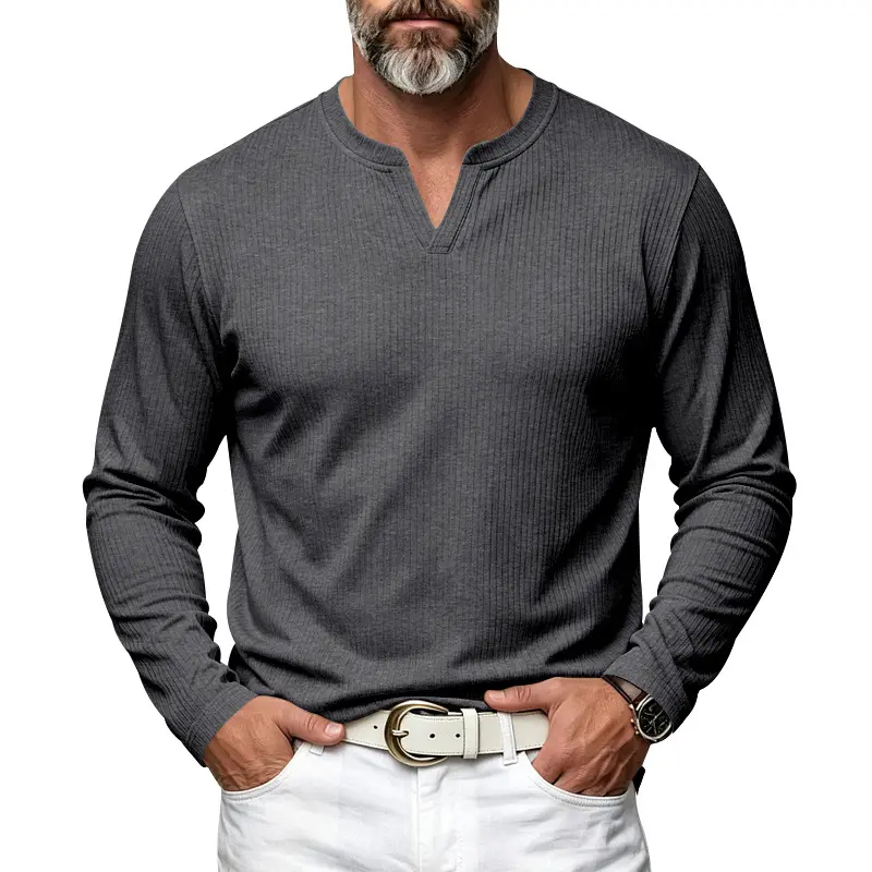 FallWinter Casual Textured Bottoming Shirt