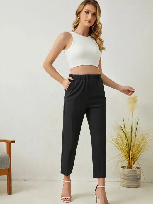 Women's Ankle length Pants Temperament Office All matching Black - Shop at LoveMi