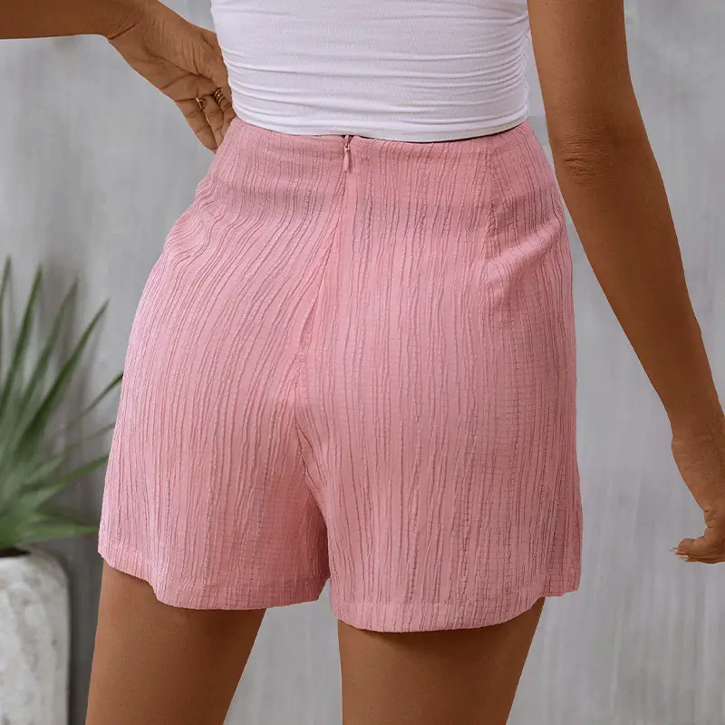 Fashionable Casual Wave Crepe Women's Shorts