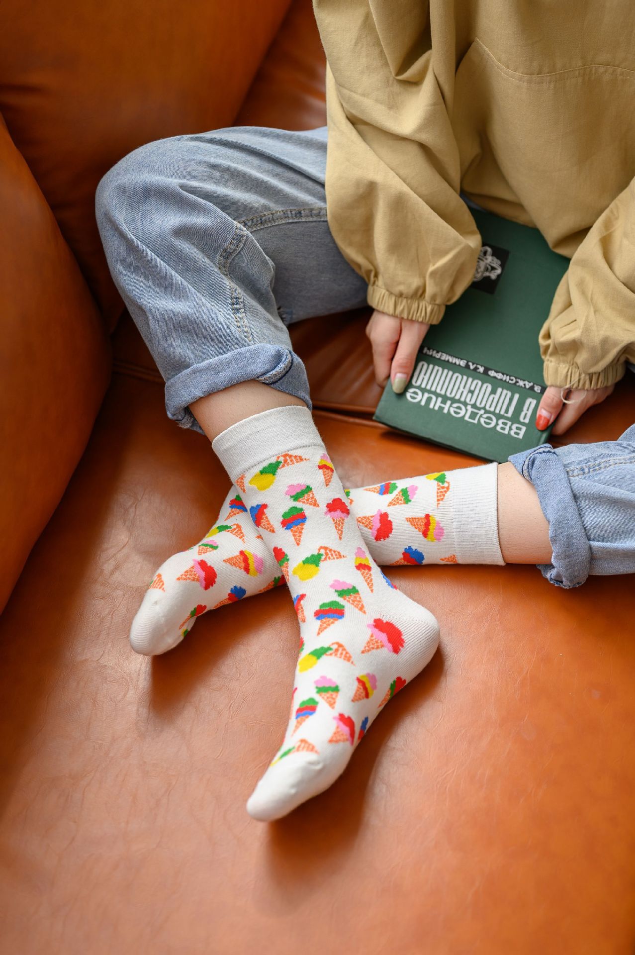 Title 5, Girls Fashion Socks featuring Cartoon Bear & I...