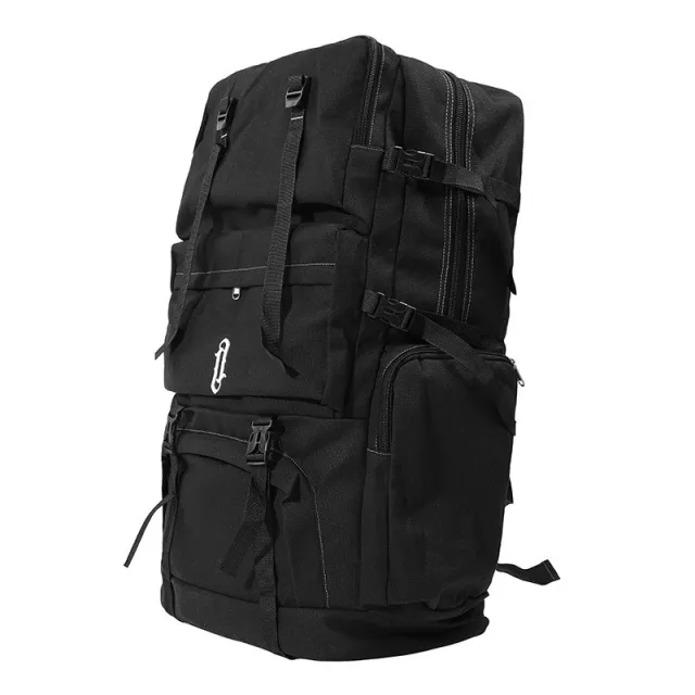 Casual Large Capacity Canvas Backpack Men's Traveling Bag Black - Shop at LoveMi