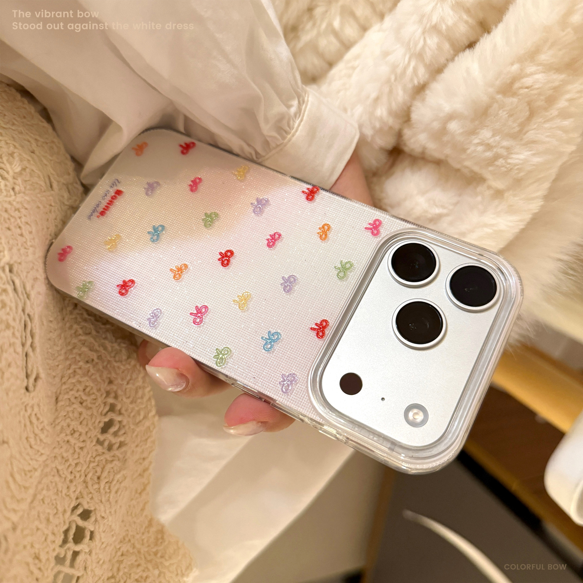Colorful Bowknot Full-Screen Shatterproof Hard Phone Case