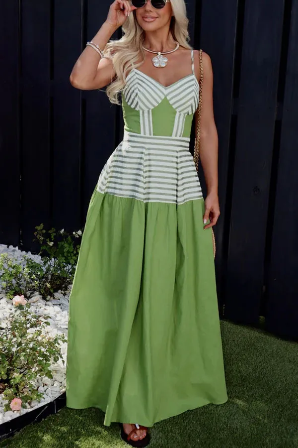 Sexy Backless Print Strappy Dress Women Green - Shop at LoveMi