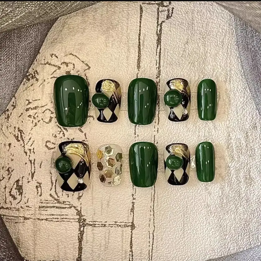 Dark Green Gildinghandmade Advanced Wear Nail Tip