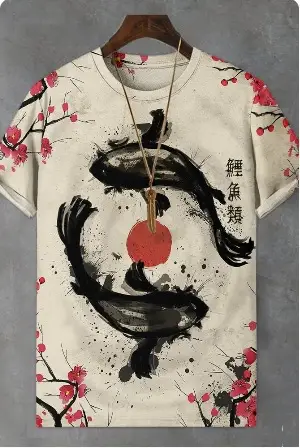 Men's 3D Printed T-Shirt Fashionable Short-Sleeve Top