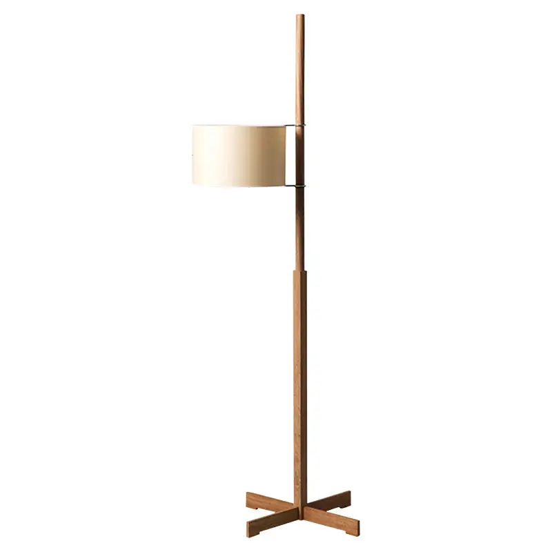 Retro Nordic B&B Tea Room With A Vintage Vibe Adjustable Solid-wood Floor Lamp