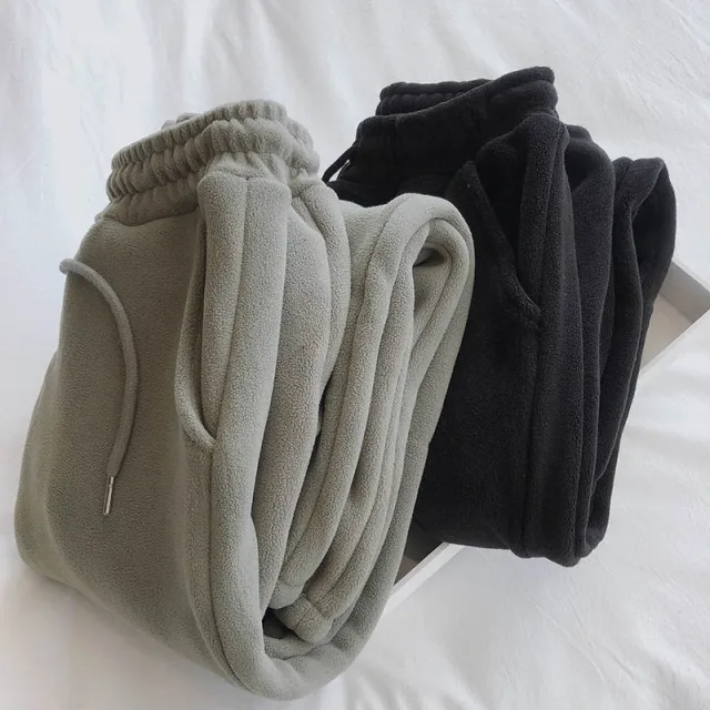 Loose Tappered Casual Wide leg Sweatpants Black - Shop at LoveMi
