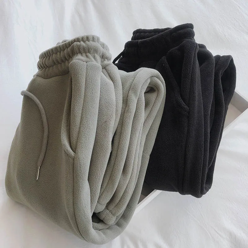 Loose Tappered Casual Wide-leg Sweatpants - Black
