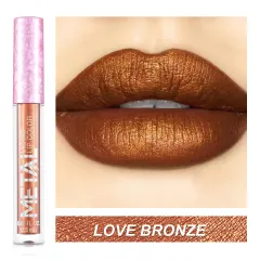 Metal Lip Gloss Waterproof Lipstick - Lovebronze - View 1