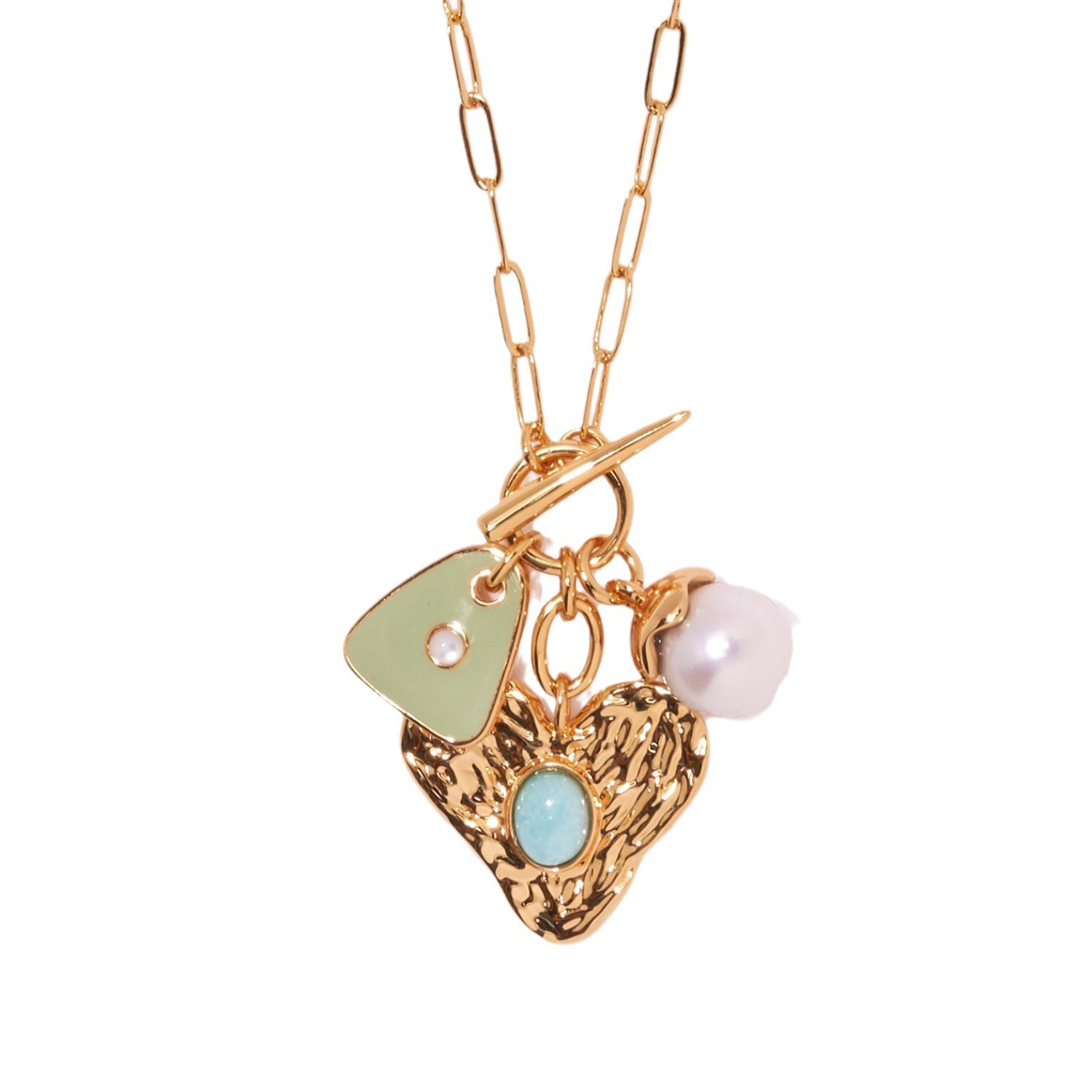 European And American Color Multi-pendant Necklace