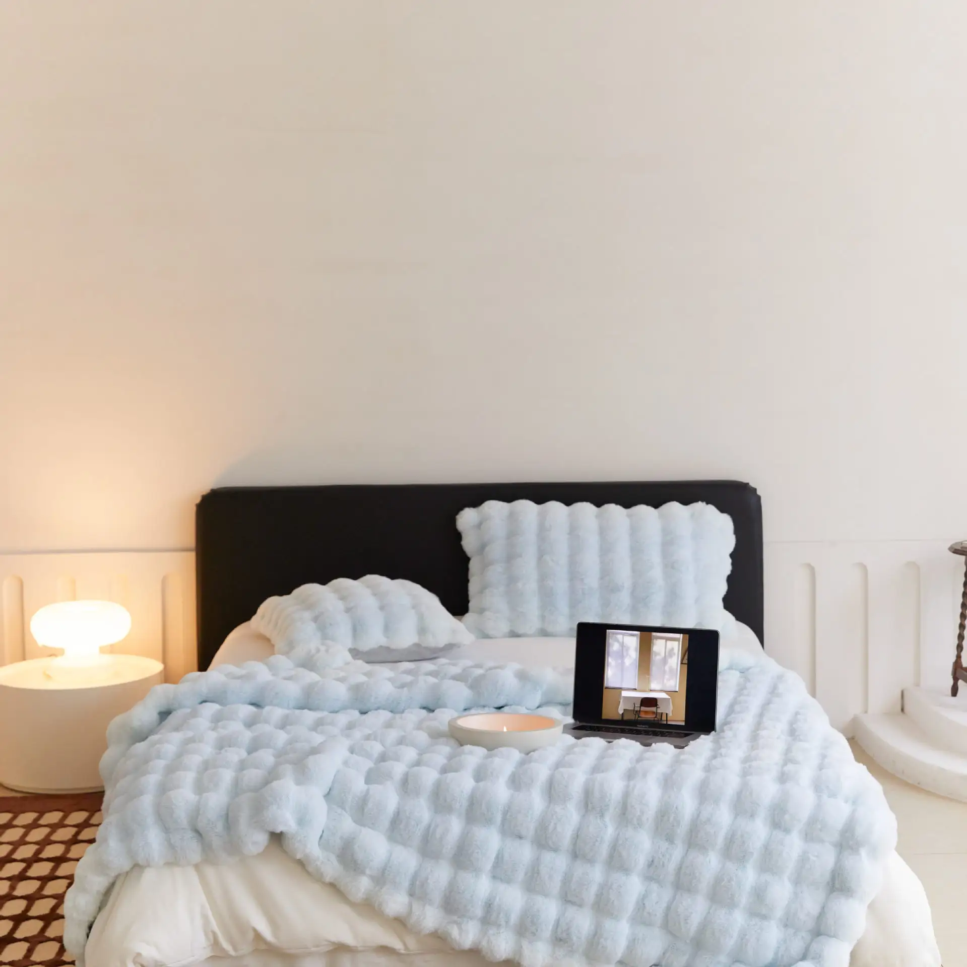 Polyester Carpet Rabbit Bubble Velvet Thickened Nap