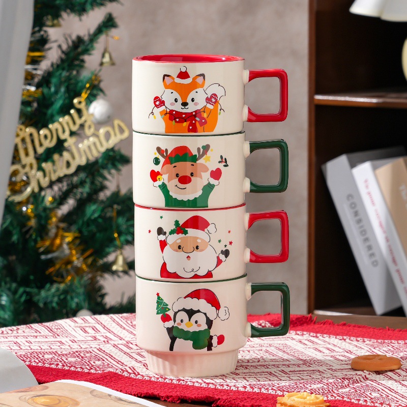 Santa Claus Ceramic Cup Creative Cartoon Mug