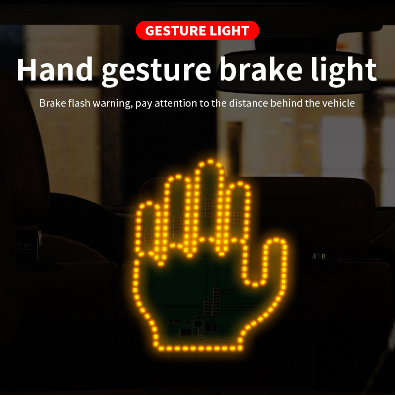 Car Finger Lights Flashing LED Gesture Warning Light - Image 3