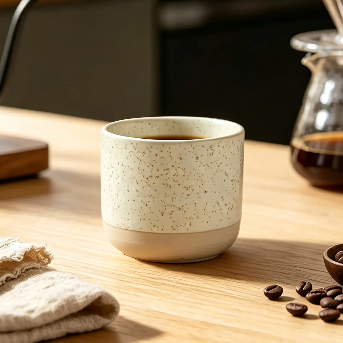 Retro Ceramic Espresso Cup - Vintage Style