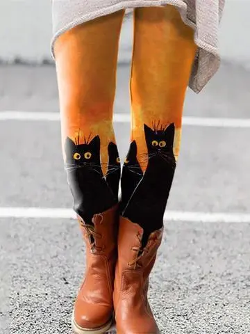 European And American Spring And Autumn New Digital Printing Fashion Leggings Trendy Yoga Pants Tights X1 3Xl - Shop at LoveMi