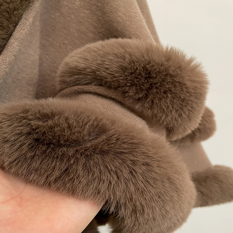 Knitted Cardigan Shawl Cape Coat - Image 3