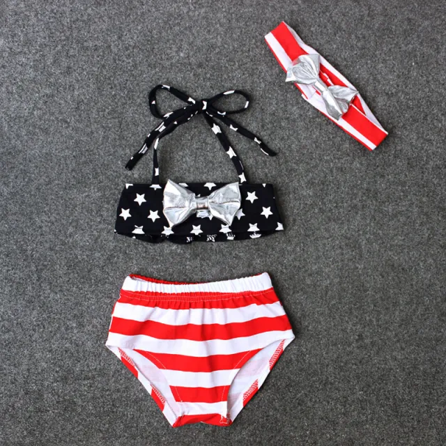 Girls' XINGX Bowknot Three piece Swimsuit Cc00734 100 Yards - Shop at LoveMi