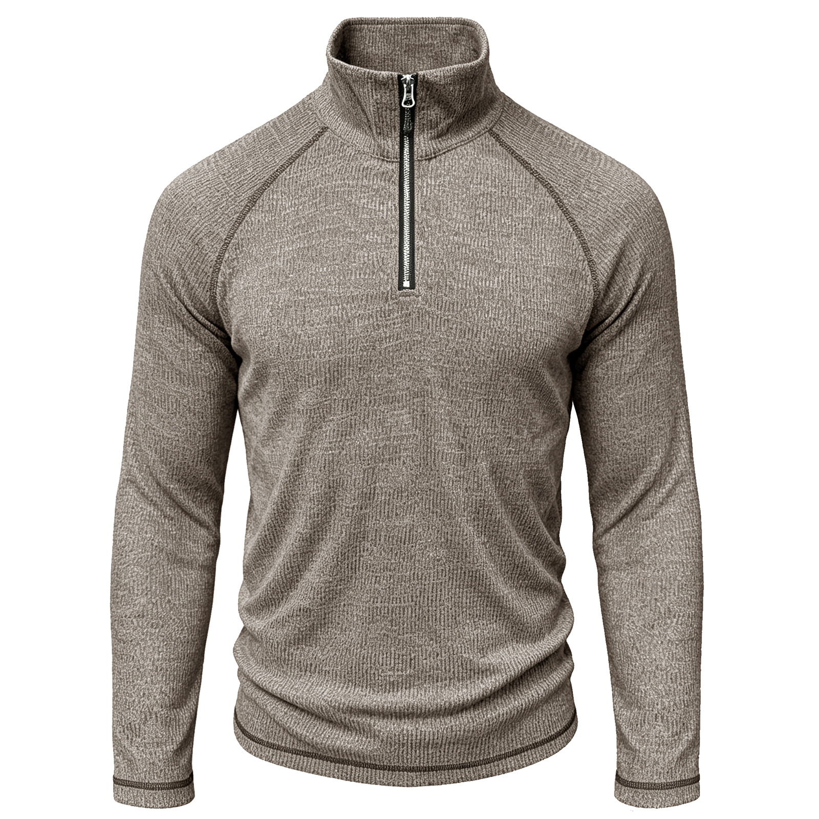 Men's zip-up turtleneck top