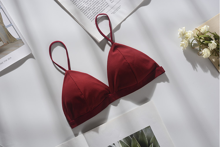 Title 3, Triangle cup non-wireless bra ultra-thin silky ...