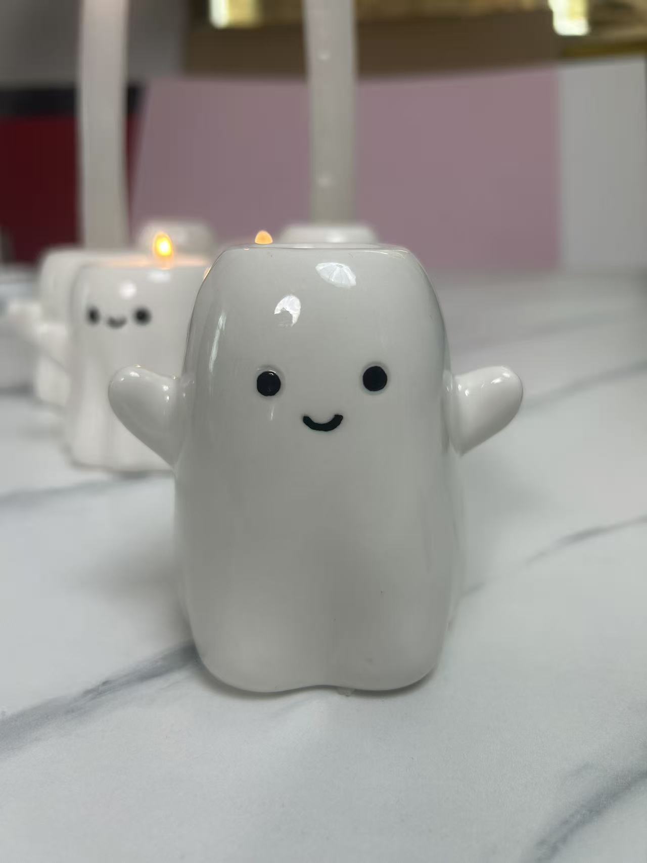 Halloween Ghost Ceramic Candle Holder 3