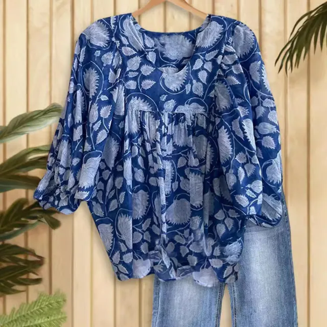New European And American style Women's Street fashion T shirts Blue - Shop at LoveMi
