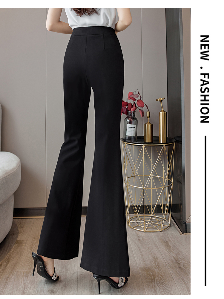 Title 3, Zomerse High Waist Slim Fit Broek met Wijde Pij...