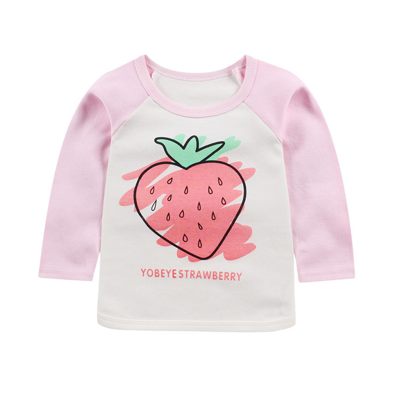 Children's Long Sleeve Casual Cartoon Round Neck Raglan Sleeves Top