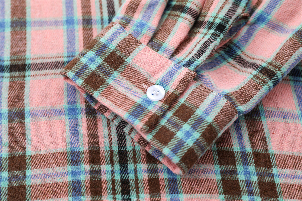 American Retro Casual Plaid Long Sleeve Shirt