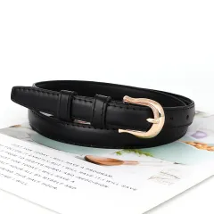 Suit Fashion Thin Belt Women's Black Jeans Strap - Black - View 1