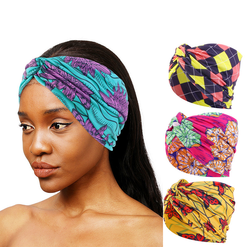 Fashionable Printed Wide Elastic Headband