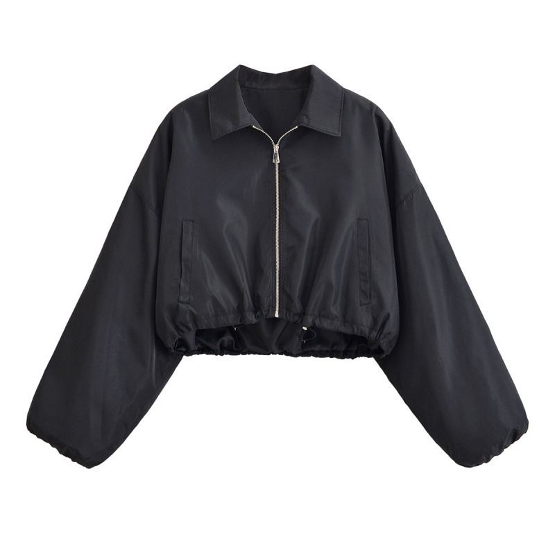 New Autumn Versatile Minimalist Short Jacket With A Turn-down Collar And Skirt