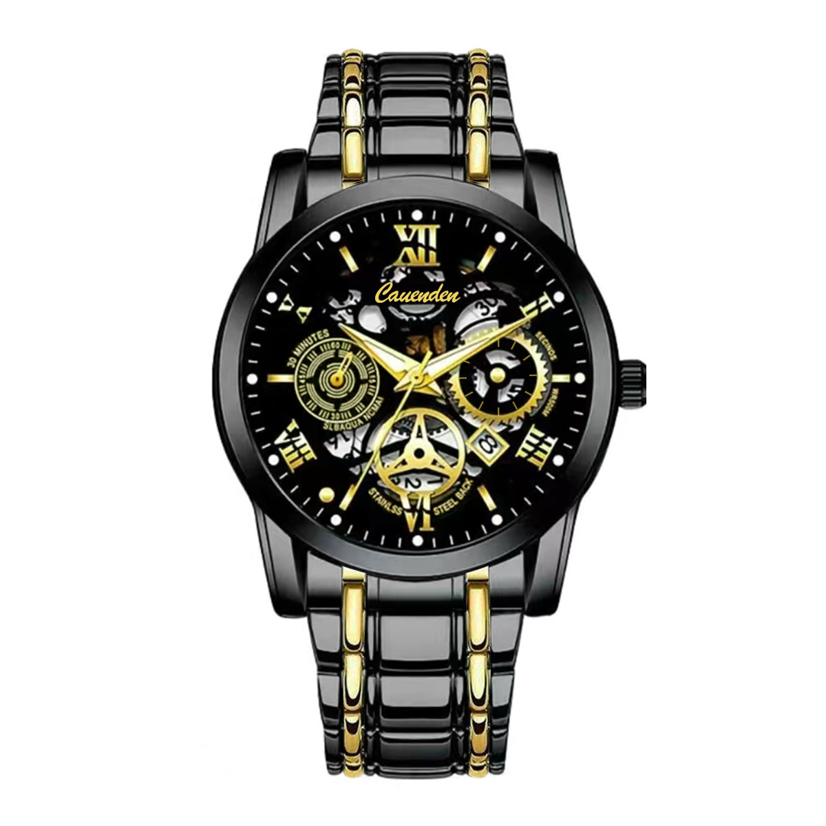 Waterproof Luminous Hollow Out Mens Watch - Jewelry & Watches