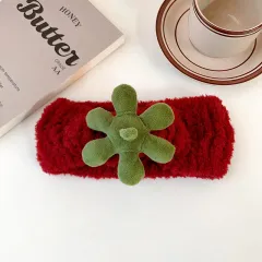 Cute Strawberry Leaf Hair Band Wrist Strap Wide Brim Hair Band - Leaf Strawberry Hair Band - View 1