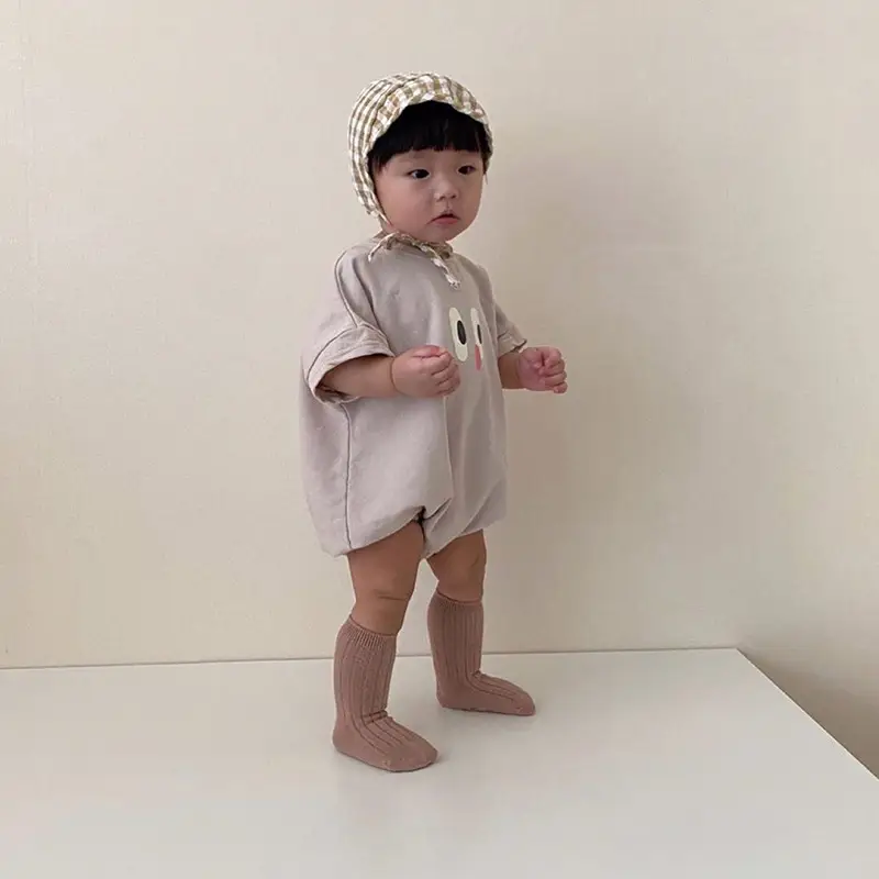 Korean Style Baby Printed Big Eyes Jumpsuit