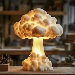 Atomic Bomb Explosion Mushroom Cloud Table Lamp