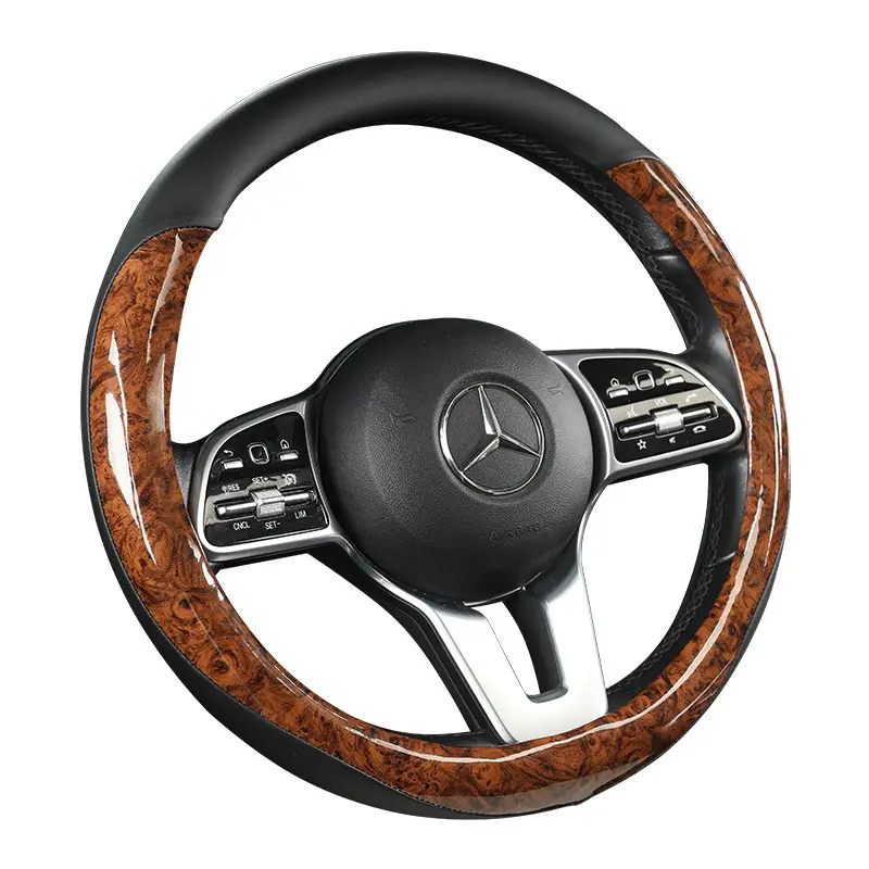 Crystal Wood Grain Steering Wheel Cover