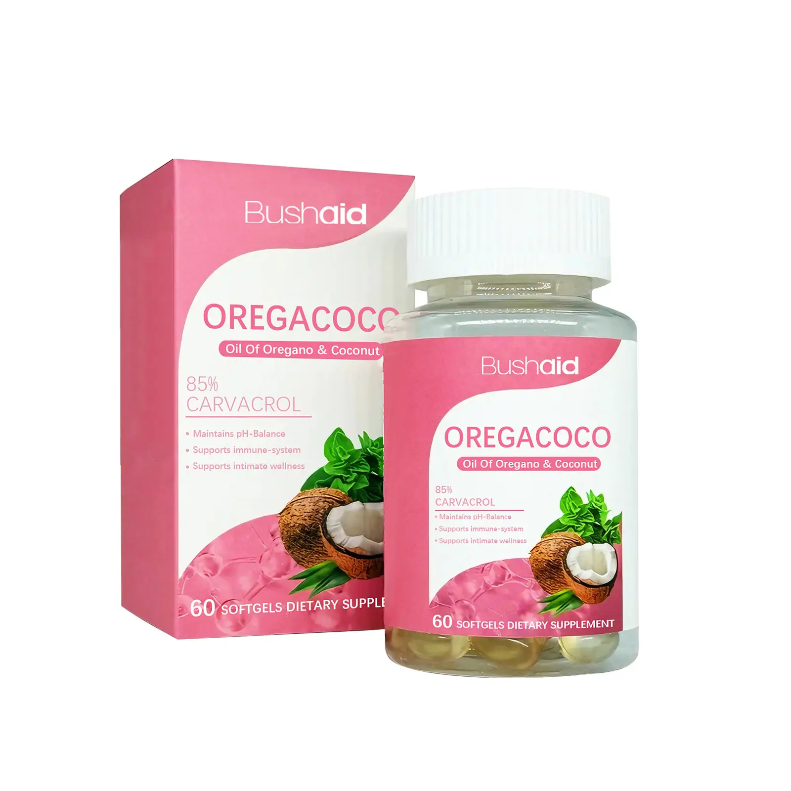 Softgel Capsules Of Coconut Oil