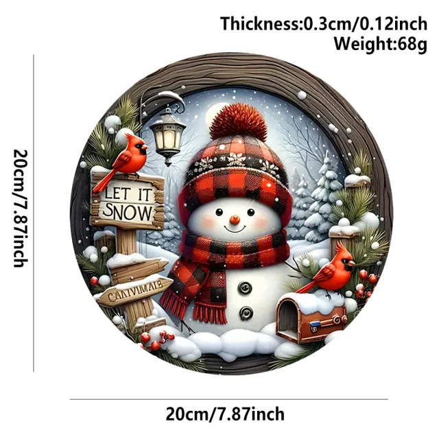 Wooden Doorplate Decoration Christmas Party Pendant Snowman Bird Slogan - Shop at LoveMi