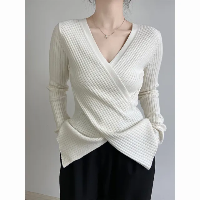 Women's Spring And Autumn Design Sweater Base Ride Top Apricot - Shop at LoveMi