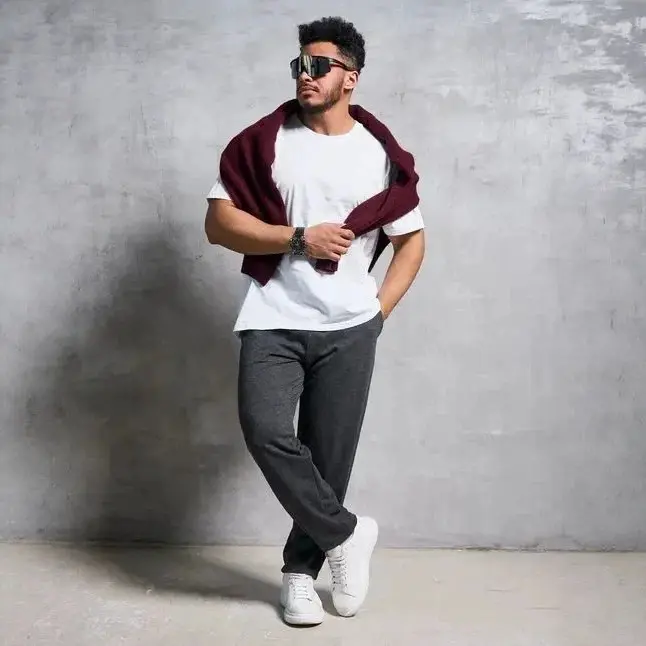 Mens Large-size Pants With A Drawstring Elastic