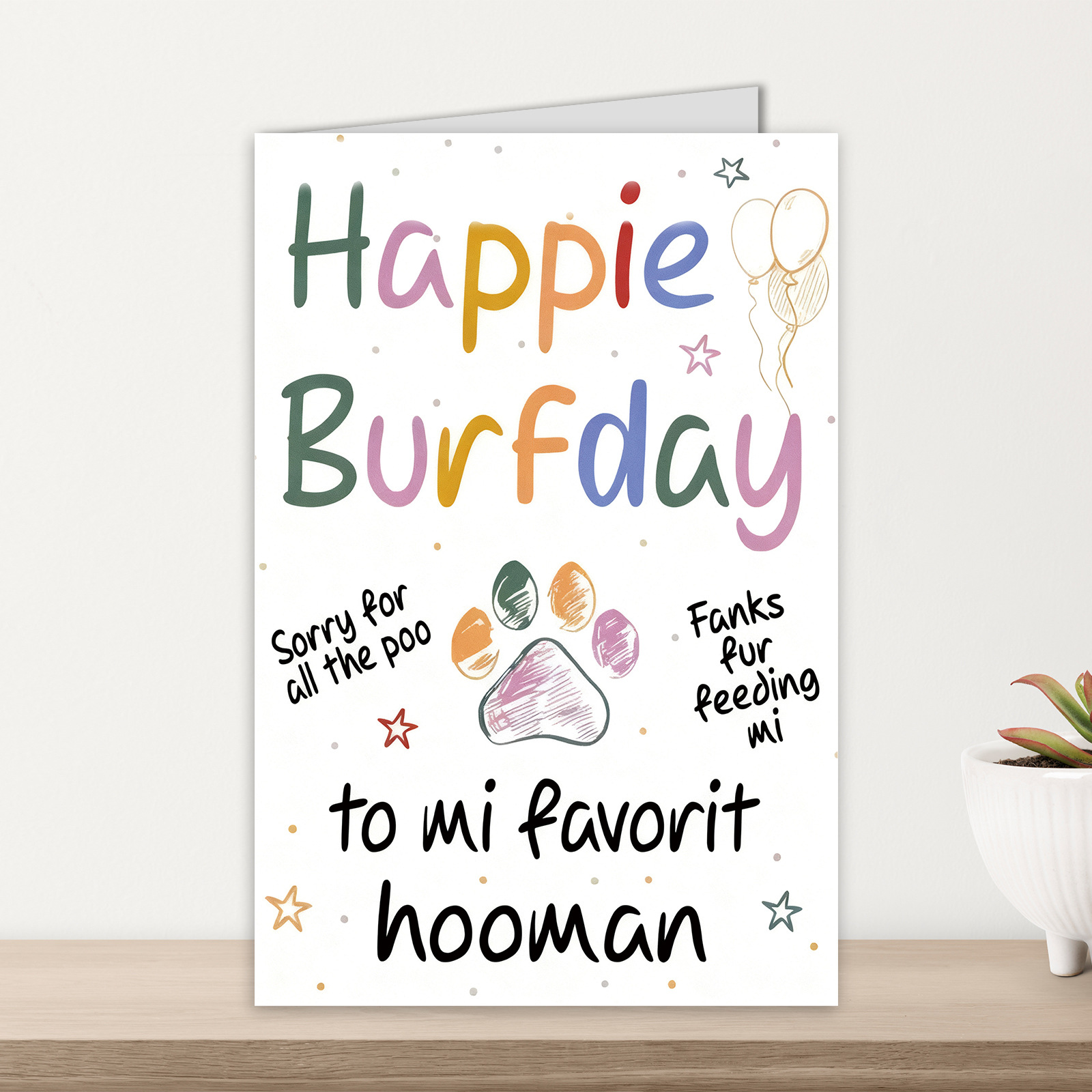 Birthday Greeting Card And Envelope Set