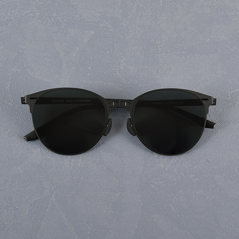 Lightweight Folding Men's Stainless Steel Fashion Vintage Sunglasses