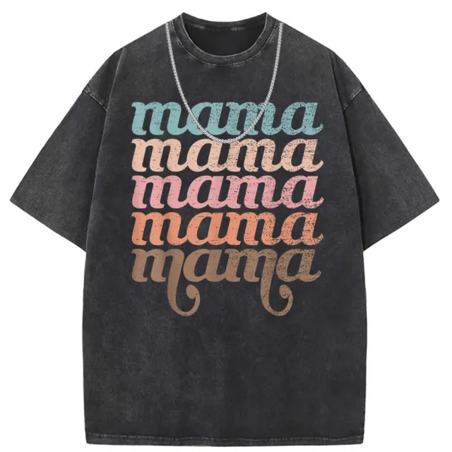 Women's Washed Old American Street Short sleeved T shirt Style1 L - Shop at LoveMi