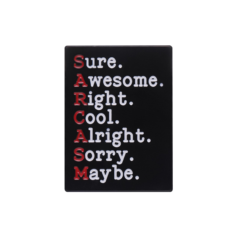 Motivational Fun And Creative Metal Badges Featuring Personalized Letter Designs In English