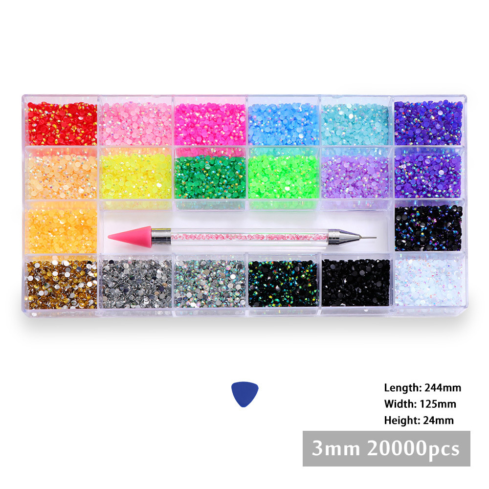 20 squares jelly diamond 3mm