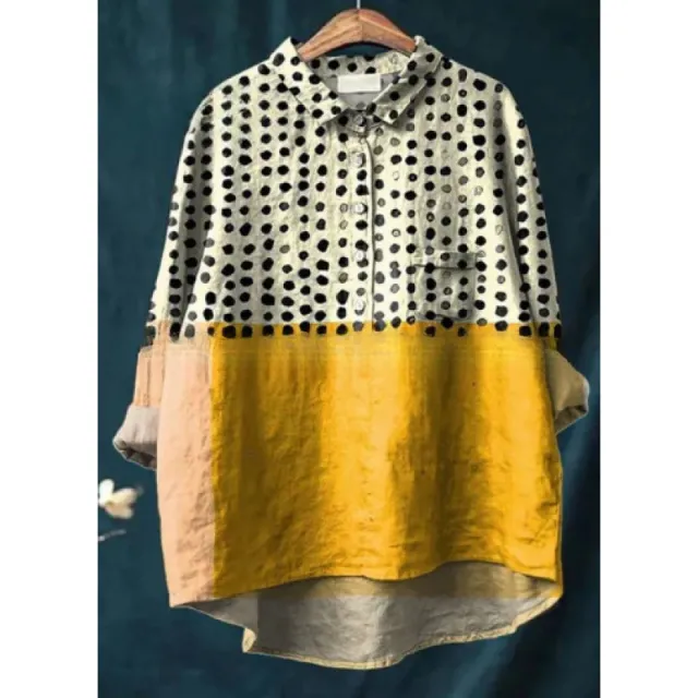 Loose Printed Crew Neck Casual Plus Size Women's Shirt Zcs281 3Xl - Shop at LoveMi
