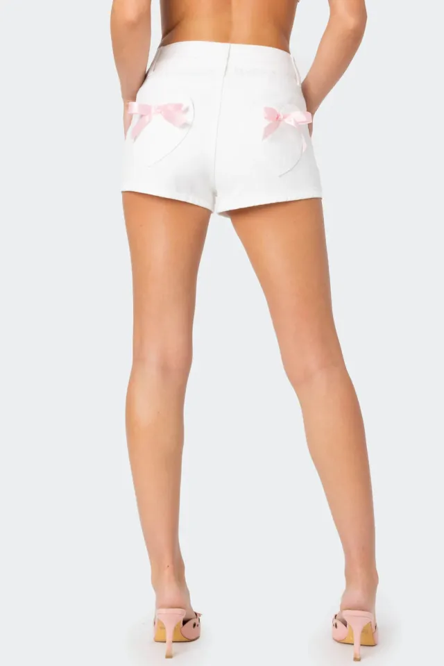 American Love Pocket Embroidered Shorts Red - Shop at LoveMi