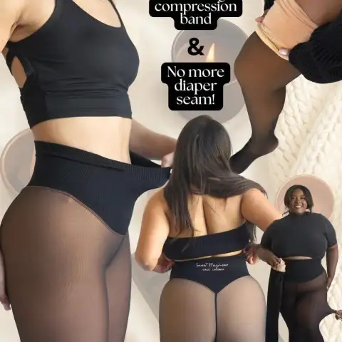 Single Thread Stitching Winter Warm Translucent Leggings