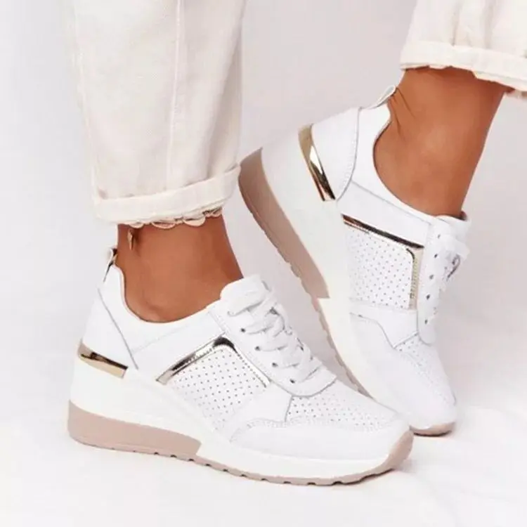 Plus Size Casual Platform Dad Shoes Lace-up